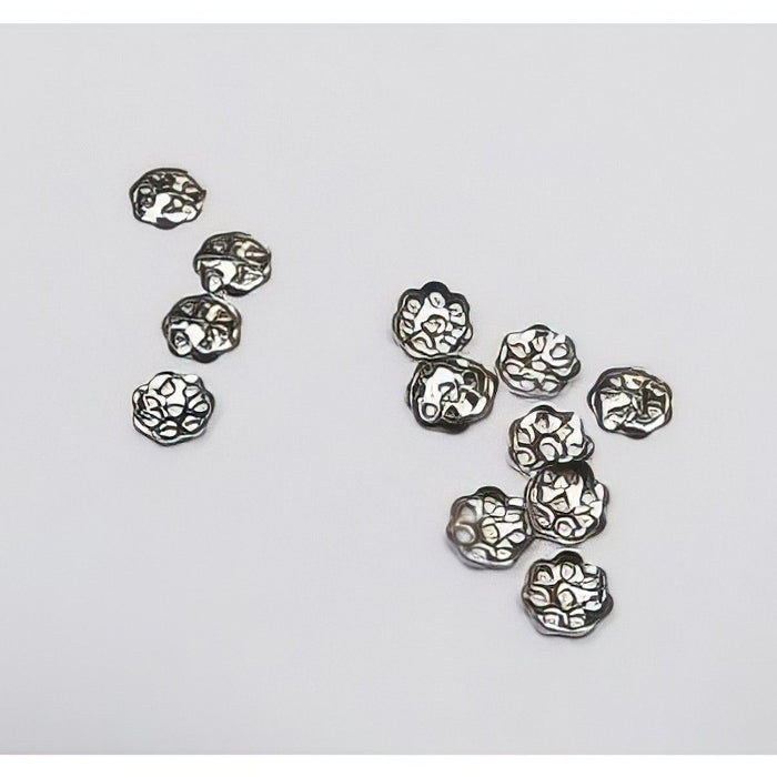 Perlenkappe Edelstahl 6mm  20 Stk.