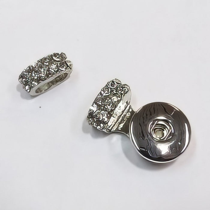 Chunk Armband Verschluss-Kappe bing bling 2 Teilig