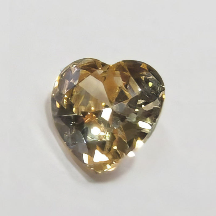 Zirkonia Champagner Herz  bis 650 C° Farbstabil 5mm 1 Stück