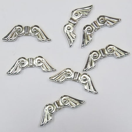 Engelsflügel Fu Metall hellsilber 21x7.5mm 10 Stück