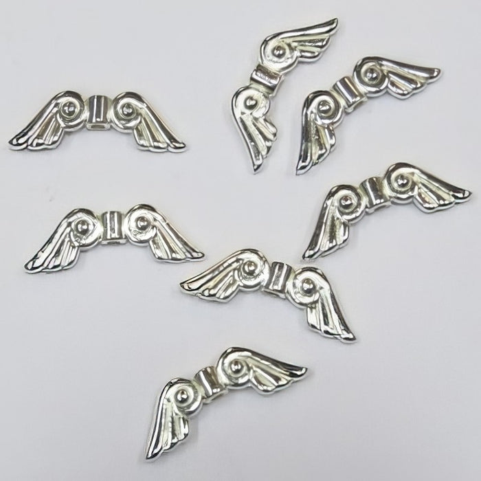 Engelsflügel Fu Metall hellsilber 21x7.5mm 10 Stück