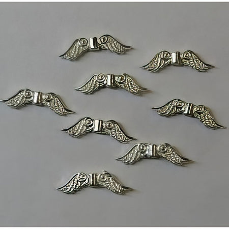 Engelflügel metall hell silberfarben  22x7mm 10 Stk.