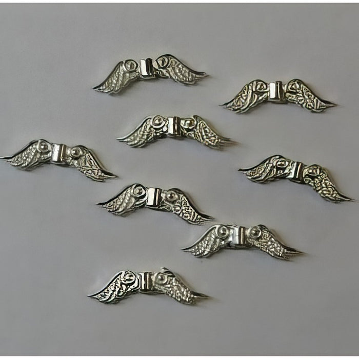 Engelflügel metall hell silberfarben  22x7mm 10 Stk.