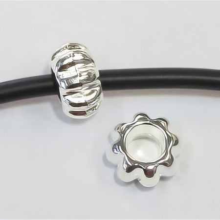Easy style Metallperle Rille 1 Stück