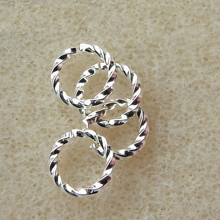 Ringli twisst offen silberf.8mm 10 stk