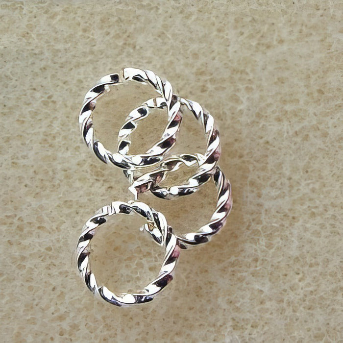 Ringli Twist offen 6mm silber 100 Stück