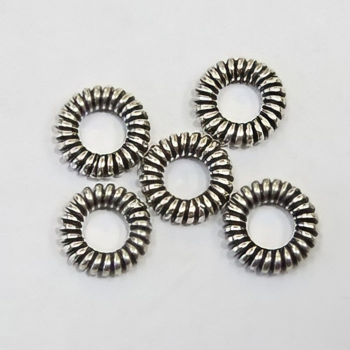 Spiralringli geschw. 6x2mm 925 silber 5 Stück.