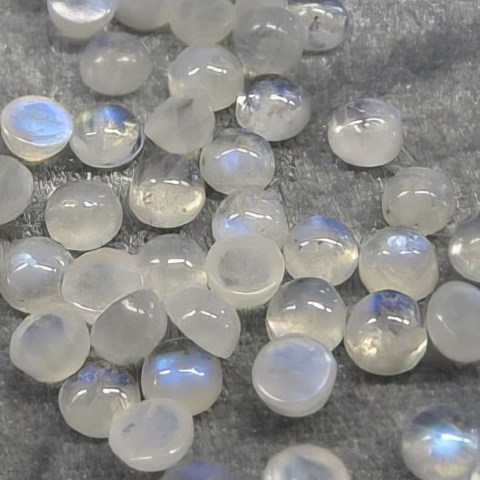 Cabochon Mondstein rund 6-7mm 1Stk.