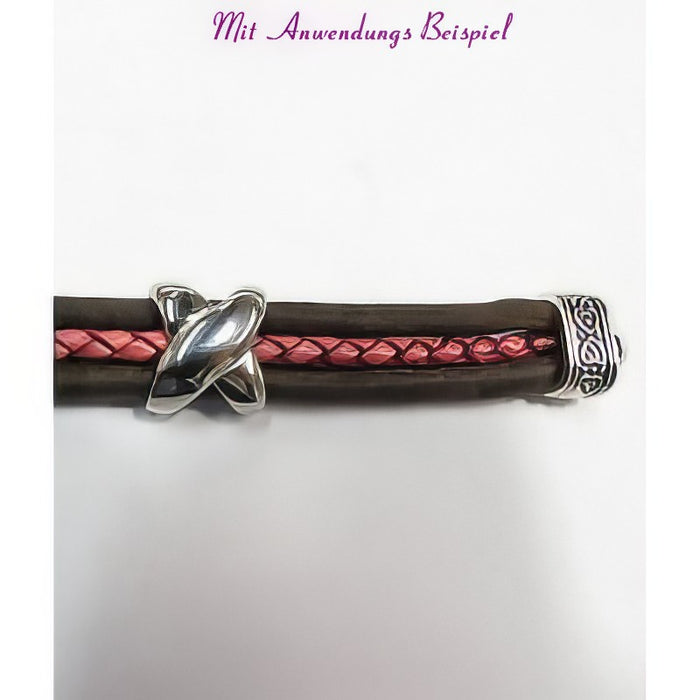 Schiebe Perle Kreuz Edelstahl 15,5x11,5mm 1 Stück