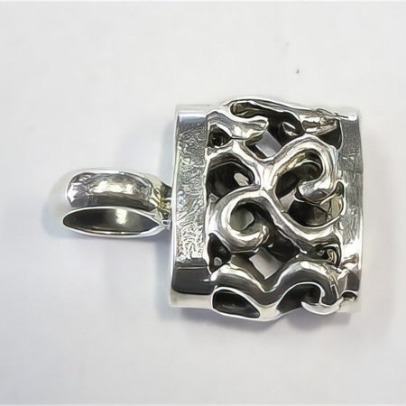 Kord-Kappe Schnörkel 10x12x23mm 925 Silber 1 Stk. – Bild 2