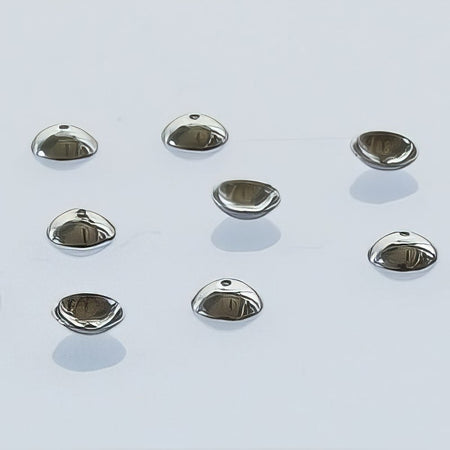 Perlenkappe Edelstahl Simpel 6mm 10 Stk.