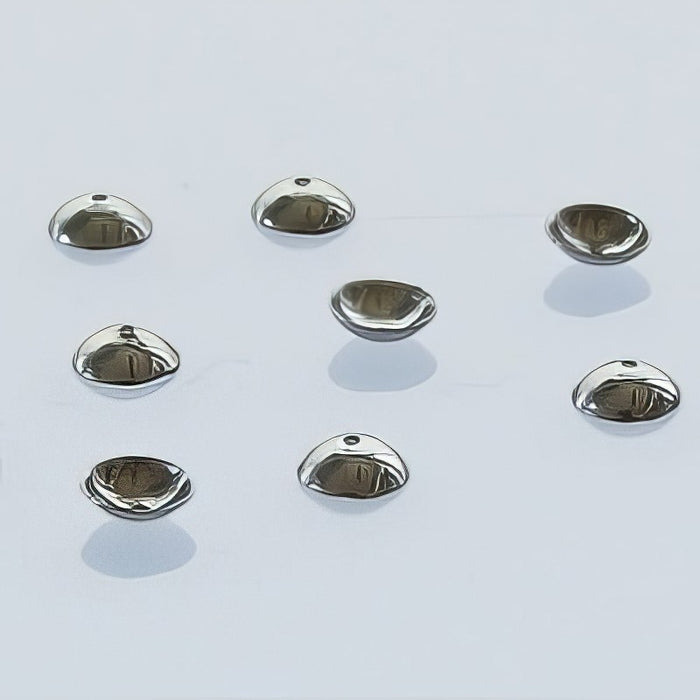 Perlenkappe Edelstahl Simpel 6mm 10 Stk.