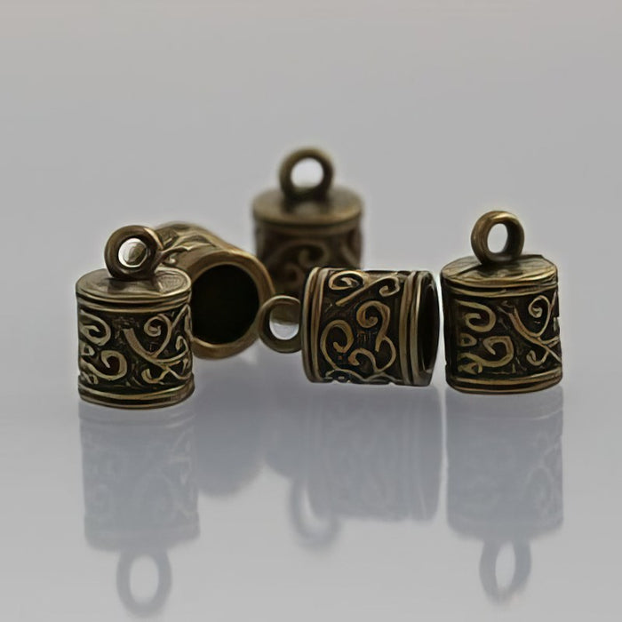 Kord-Kappe 8.5x12.5mm Bronze Squiggly 10 Stk.