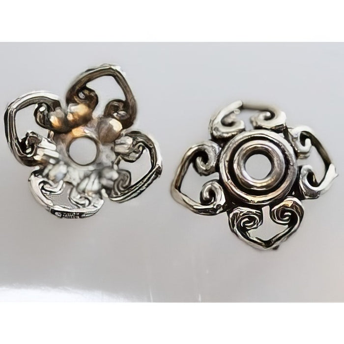 Perlenkappe Cuore 22mm 2 Stück