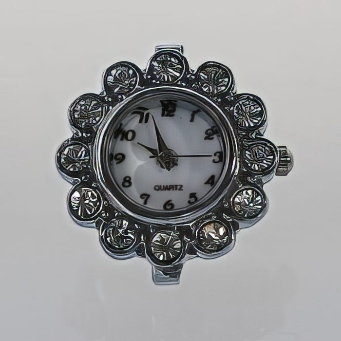 Uhr Blume mit Strass 1 Stück