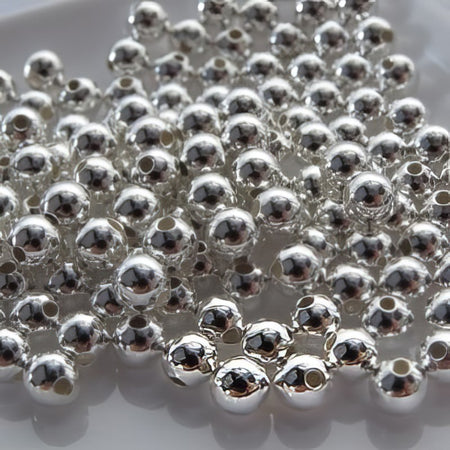 XL Silber-Perlen nahtlos 5mm 925 echt 100 St