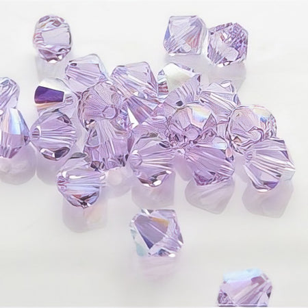 Swarovski Bicone hell violett AB 6mm 24 Stück