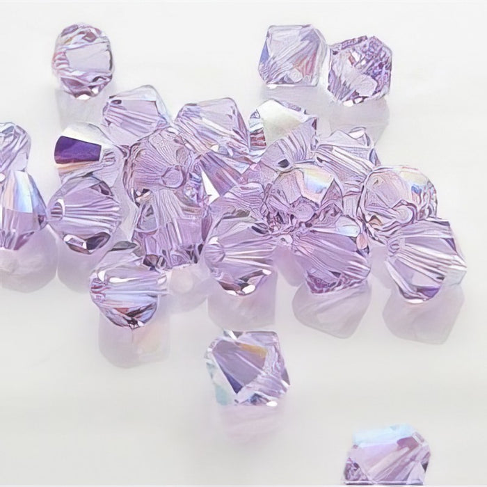 Swarovski Bicone hell violett AB 6mm 24 Stück