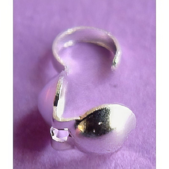 Quetschkalotte silber offene Öse 4mm 10 Stück