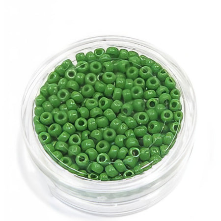 Rocailles Japan grün opak 3mm 8gr