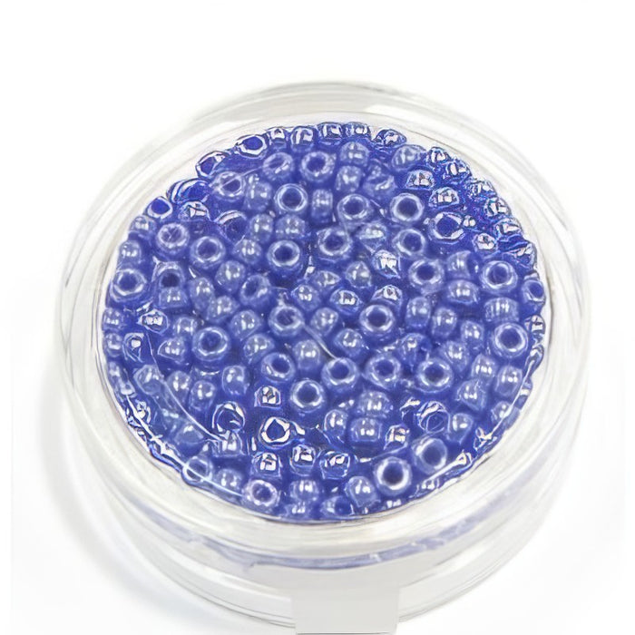 Rocailles Japan opak blau pearl 3mm 8gr