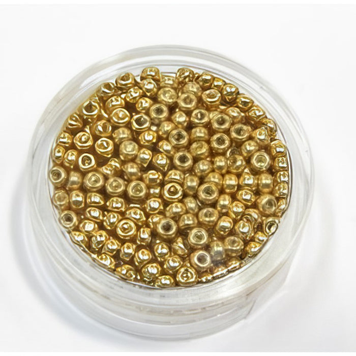 Rocailles pericosa glas metallic gold 3mm 8gr
