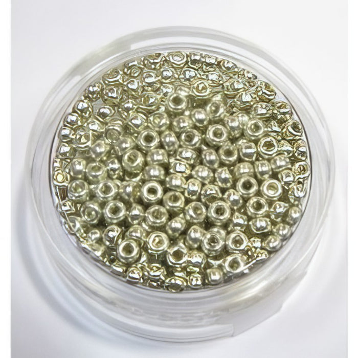 Rocailles Japan metall silber 3mm 8gr