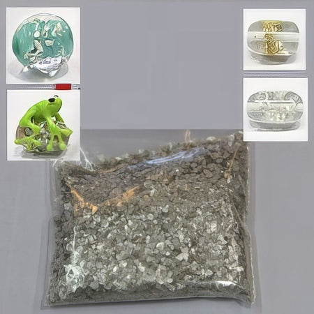 Flitter Silber  für Glasperlen 30gr.