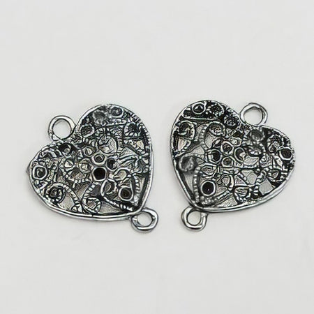 Link Herz filigran 21x24,5mm 2 Stück