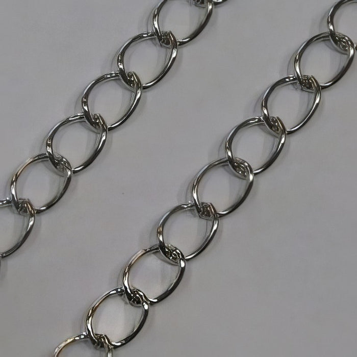 Gliederkette platinfarben 8x6mm ab Meter