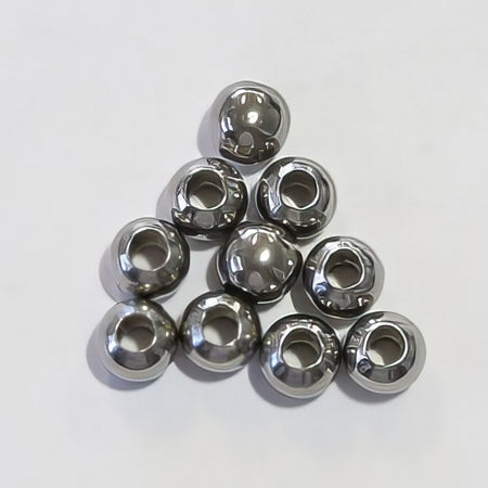 Metallperlen Edelstahl 6mm 10Stk.