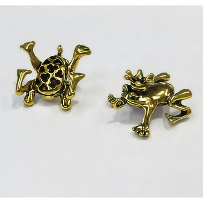 Froschkönig goldfarben 28x28mm 1 Stück