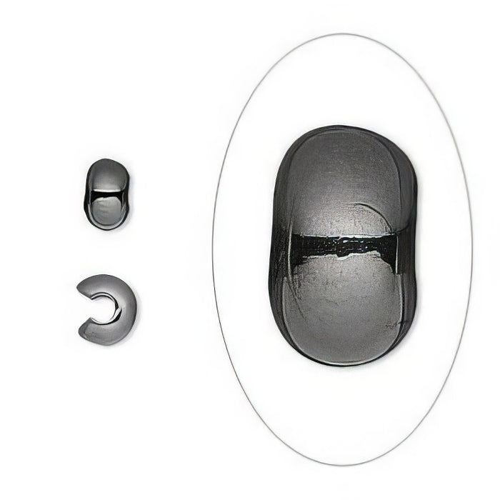 Stülpperle 4mm schwarz anthrazit 10 Stück