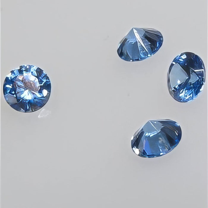 Zirkonia blau 5mm  bis 650 C° Farbstabil 1 Stück