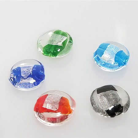 Lampwork div Farben silbereck 20x10mm 1Stück