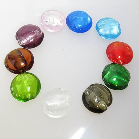 Lampwork div Farben Linse 20x10mm 1 Stück