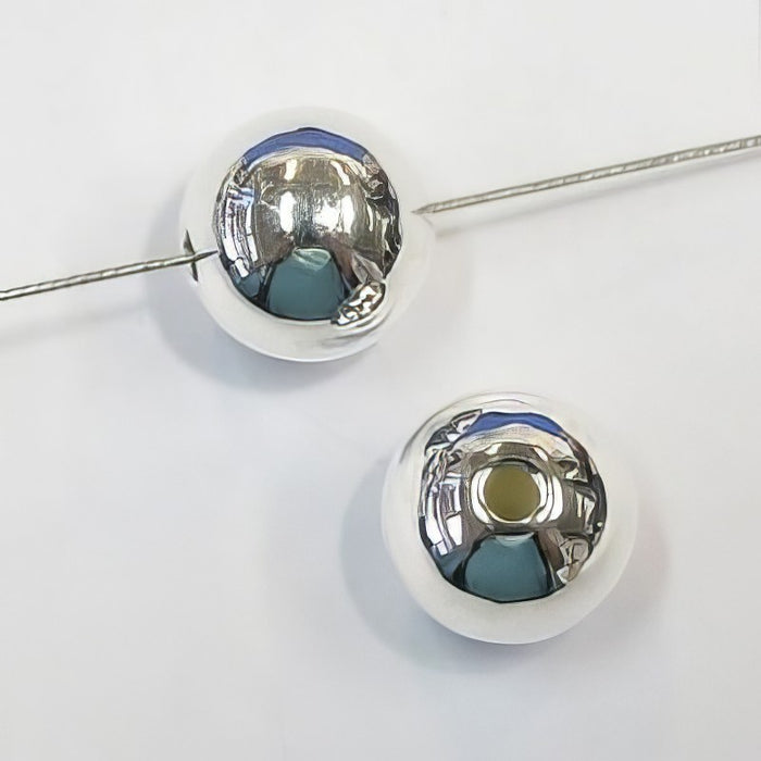Silber-Perle nahtlos 10mm 925 echt 1 Stück