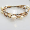 Bastelset Mehr-Strang Lederarmband mit Süsswasserperlen – Bild 2