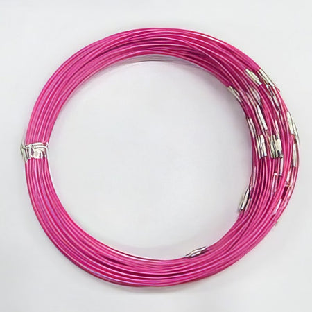 Edelstahldraht 1mm Ø Kette neon pink