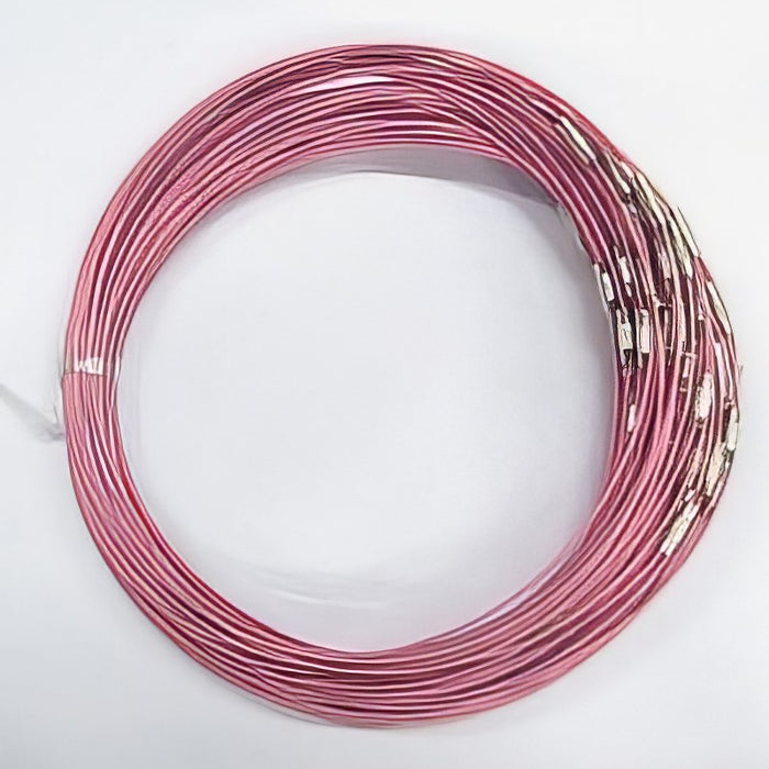 Edelstahldraht 1mm Ø Kette rosa