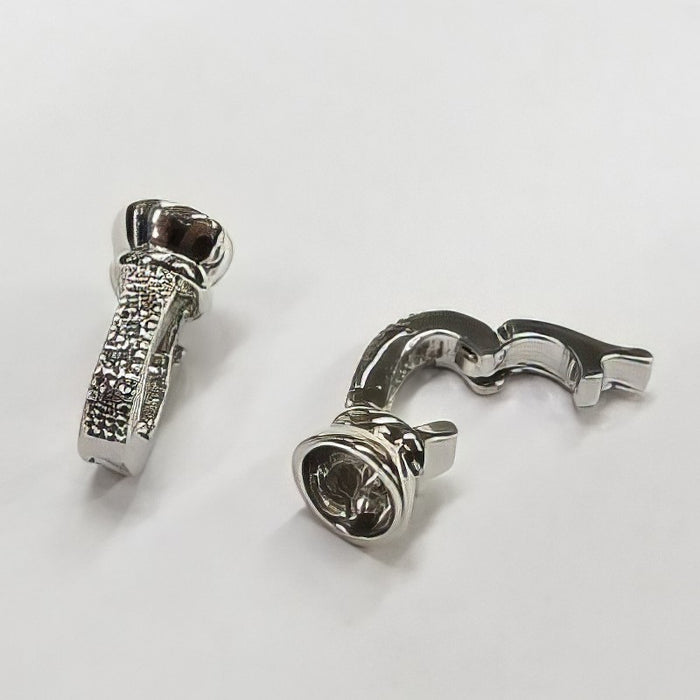 Klappverschluss mit Zirkonen platinf. 1 Stück