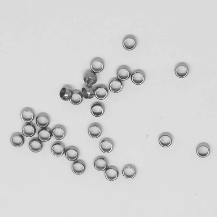 Quetschperlen Edelstahl 2.5x1.5mm 50 Stück