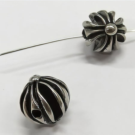 Lux Edelstahlperle Mika 13x14mm 1 Stück