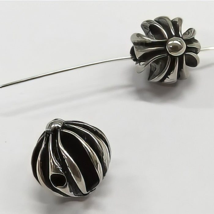 Lux Edelstahlperle Mika 13x14mm 1 Stück
