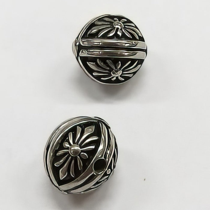 Lux Edelstahlperle fleury 12x14mm 1 Stück