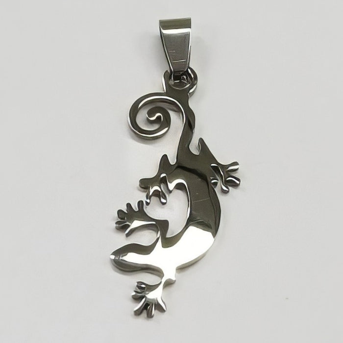 Anhänger Geko Edelstahl 36x17.5mm 1 Stück