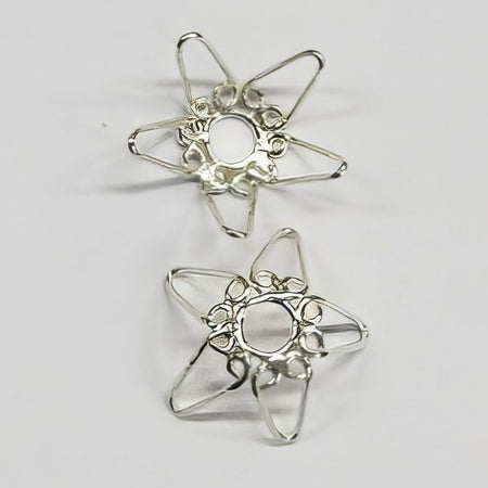 Perlenkappe Mira 17x7mm 925 silber  2 Stk.