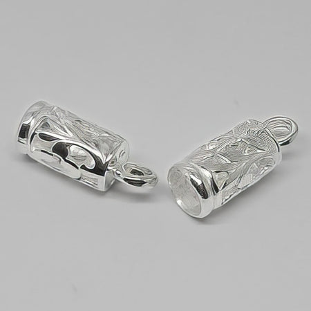 Kord-Kappe hell Lilie 18.3x7.6mm 925 Silber 1 Stück