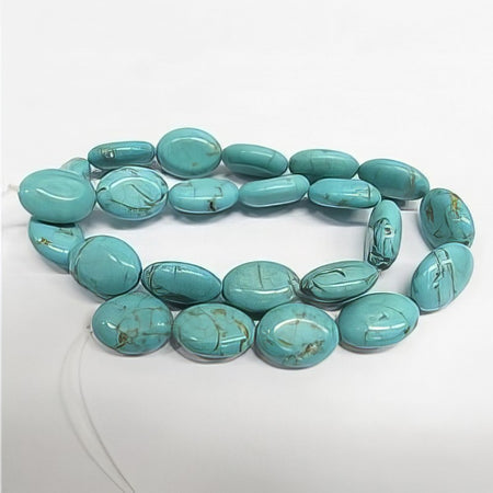 Magnesite Olive gefärbt 17x13mm  1Stück