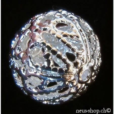 Filigranperlen 10mm silber 10 Stück